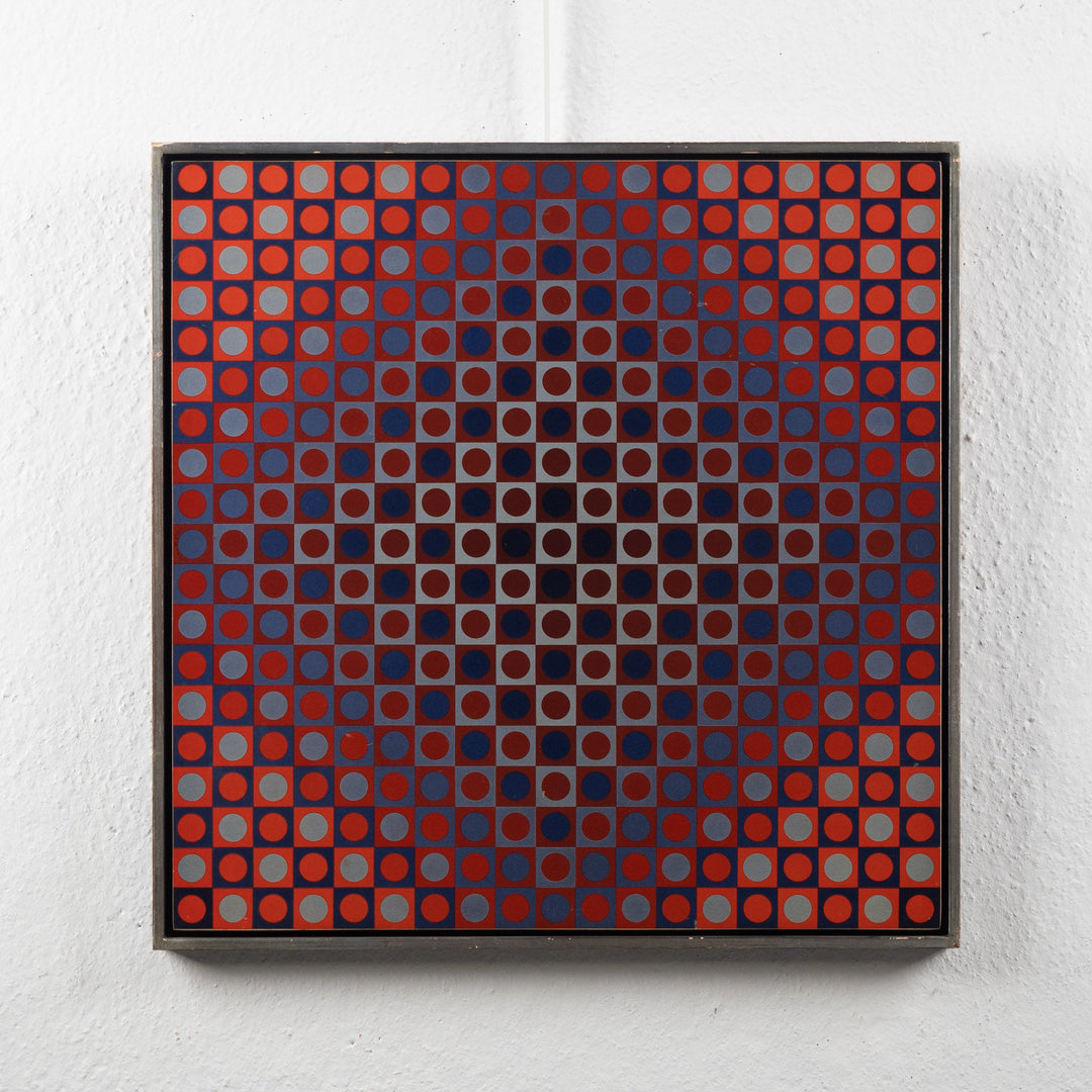Vintage seriegrafie naar voorbeeld Vasarely - De Tuin Der Kunsten