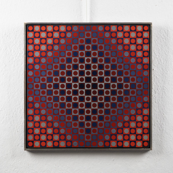 Vintage seriegrafie naar voorbeeld Vasarely - De Tuin Der Kunsten
