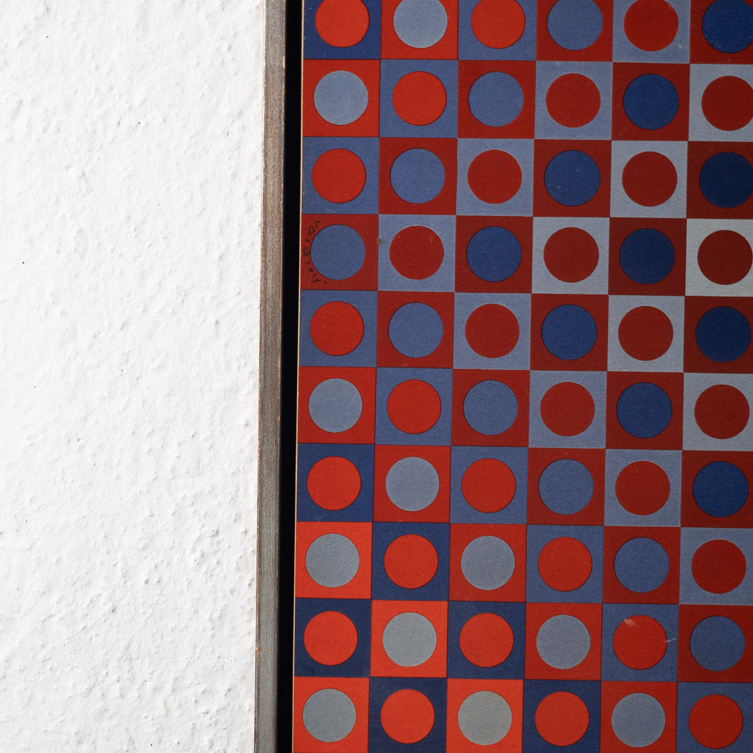 Vintage seriegrafie naar voorbeeld Vasarely - De Tuin Der Kunsten