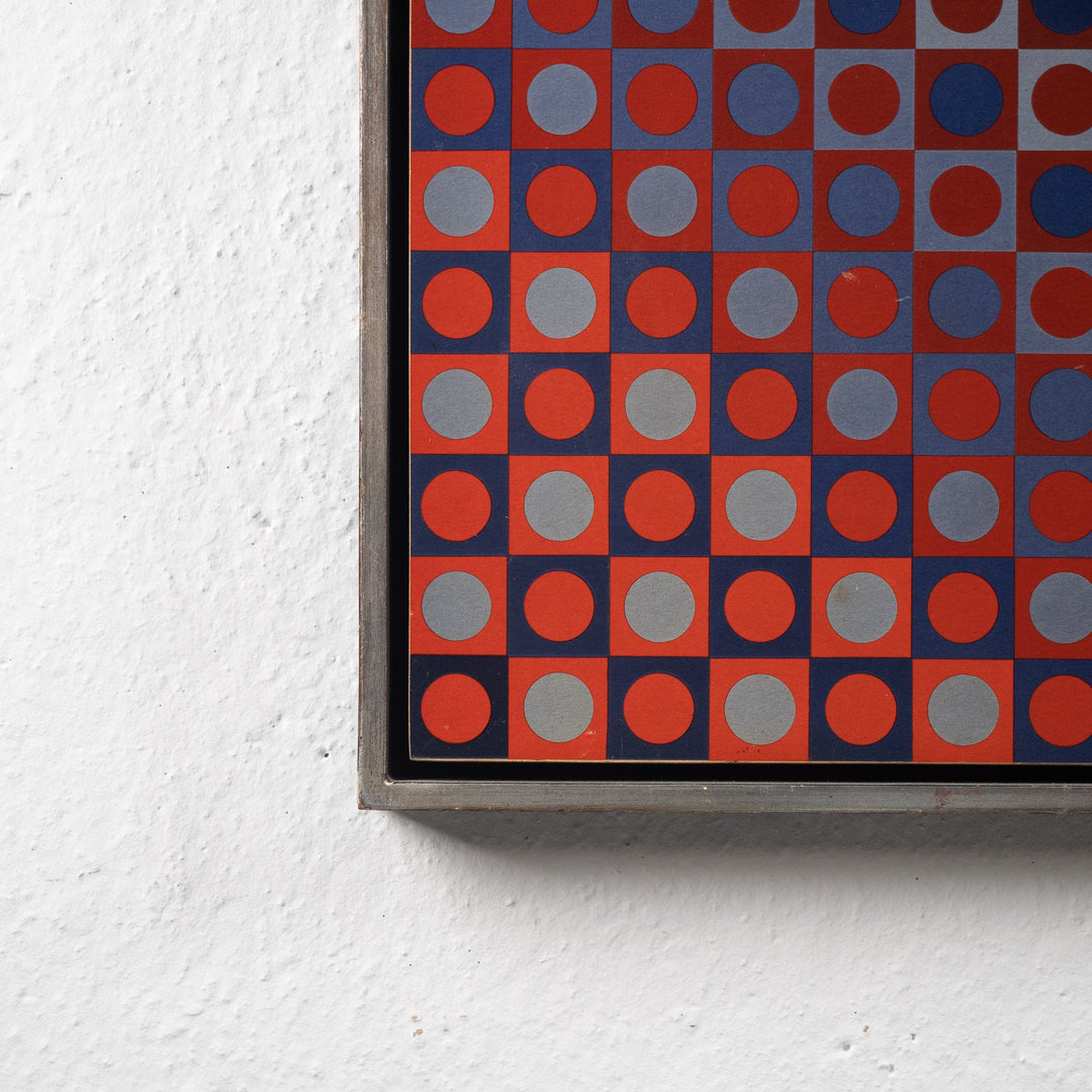 Vintage seriegrafie naar voorbeeld Vasarely - De Tuin Der Kunsten