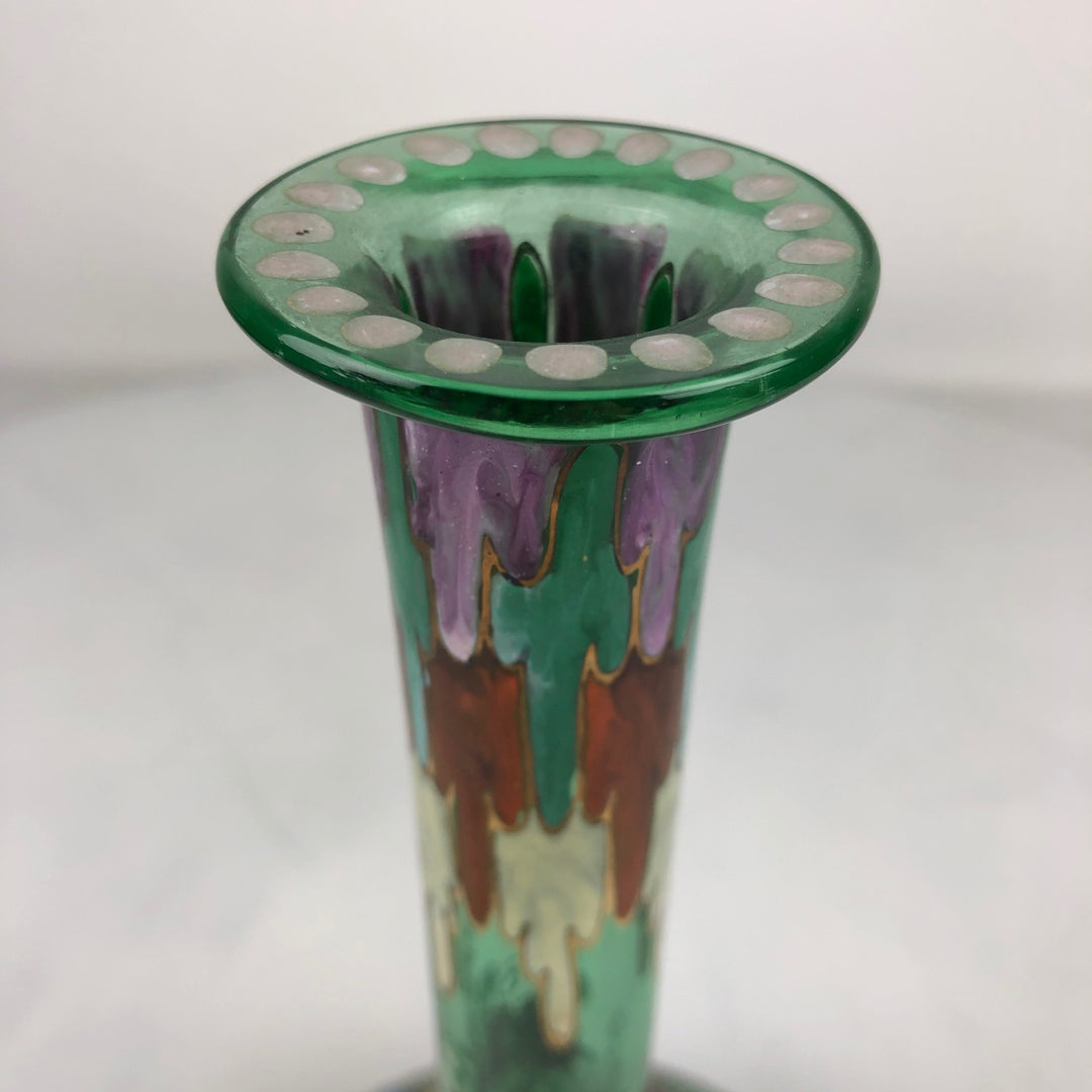 After an Art Nouveau example - glass Spanish vase