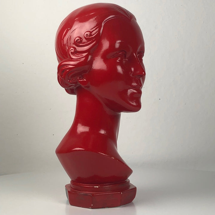 Head of a young woman in art deco style