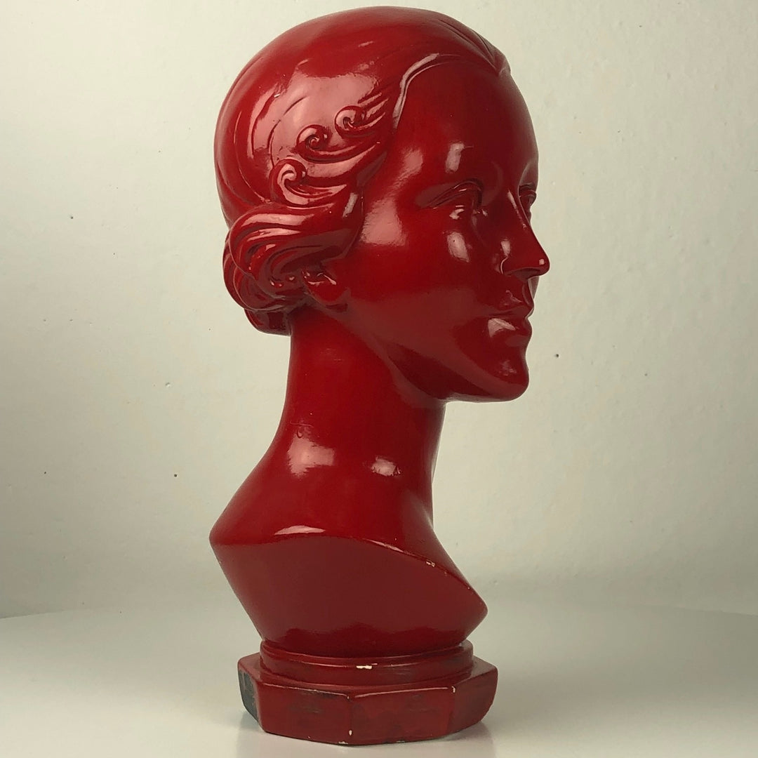 Head of a young woman in art deco style