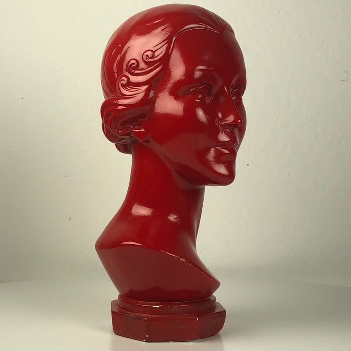 Head of a young woman in art deco style